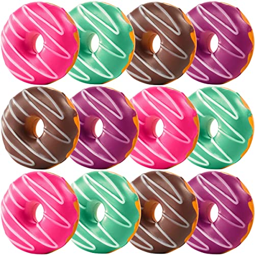 Donut Squishies Party Supplies - 3 Inch Slow Rising Squishy Fake Donuts Squishy Toys Donuts for Kids, Squeeze Ball and Stress Relief, Donut Party Decorations and Birthday Party Favor
